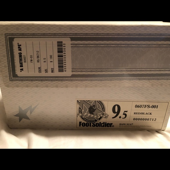 2006 Halloweeny Red Bape Shoes Men's US 9.5 - Picture 5 of 7